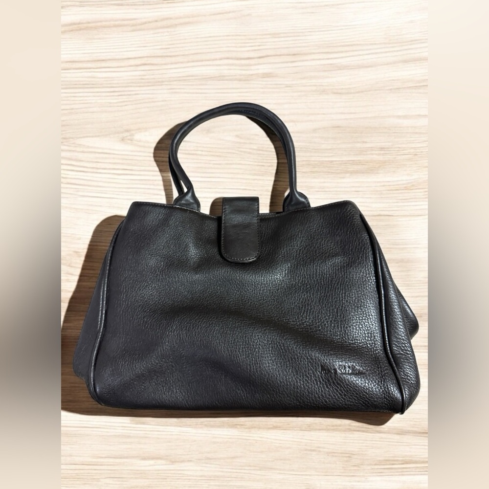 Jane Shilton Genuine Leather Bag Vintage Black Handbag London Classy Elegant